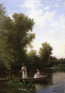 Alfred Thompson Bricher Painting - Paseos en bote por la tarde Alfred Thompson Bricher
